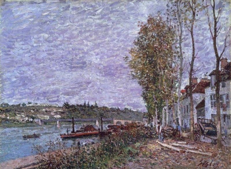 Alfred Sisley Overcast Day at Saint-Mammes France oil painting art